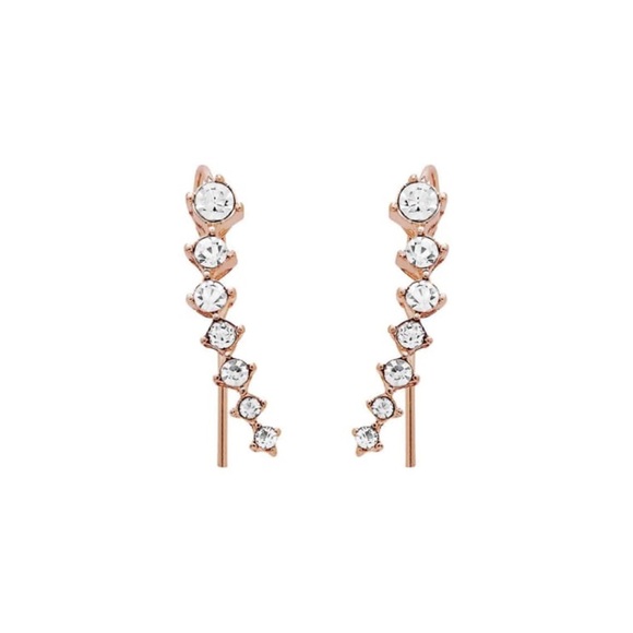 NWT Sterling Forever Rose Gold Ear Crawlers - Picture 4 of 7
